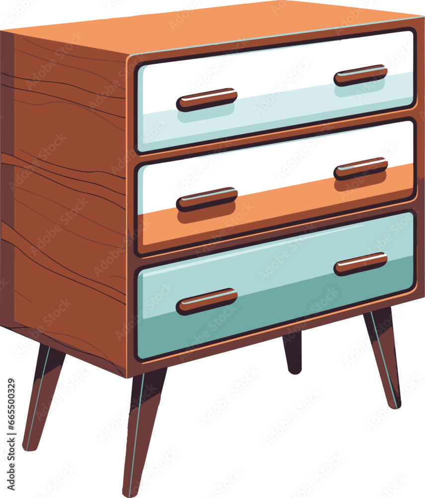 A visually striking, minimalistic vector image featuring a simple, flat-colored dresser in a comic-style aesthetic. A visually striking, minimalistic vector image featuring a simple, flat-colored dresser in a comic-style aesthetic.