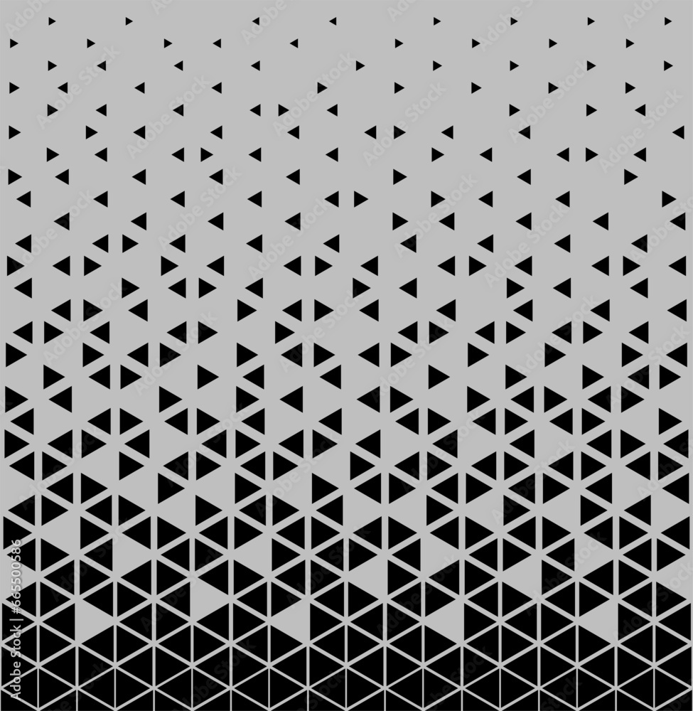Fototapeta premium Halftone triangles pattern. Abstract geometric gradient background.