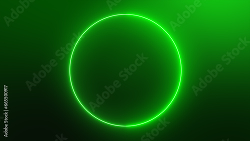 3d render, abstract neon background with glowing lines. Green energy concept