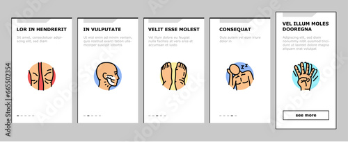 disease symptom health onboarding mobile vector epidemic medicine, sick infection, corona heart, pain, patient infographic, stroke disease symptom health illustrations