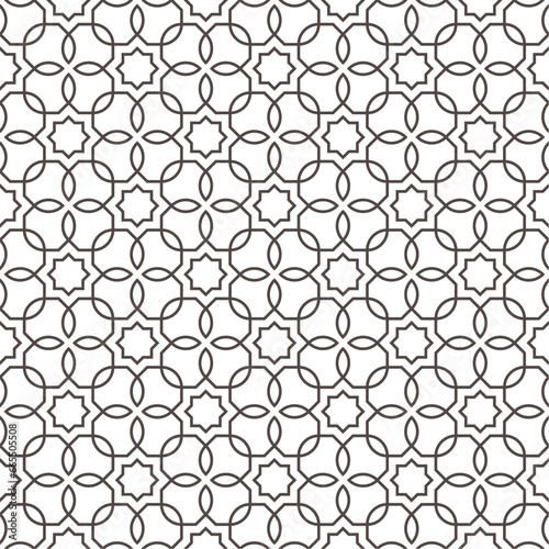 Seamless geometric Arabic pattern with a modern style