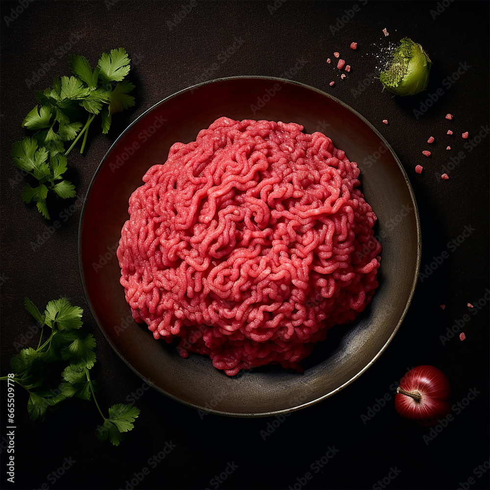 minced meat on a plate