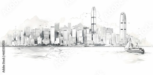 line drawing  Hong Kong