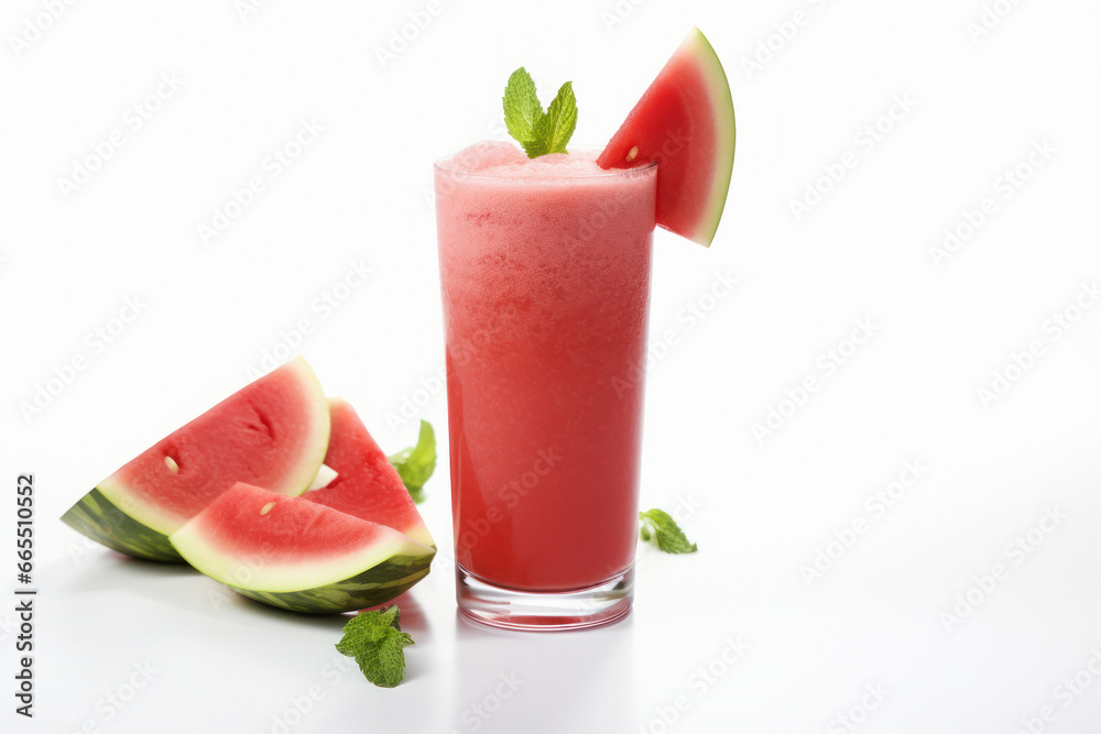 fresh watermelon juice with watermelon fruit