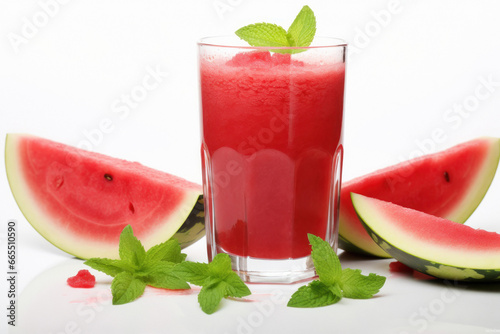 fresh watermelon juice with watermelon fruit