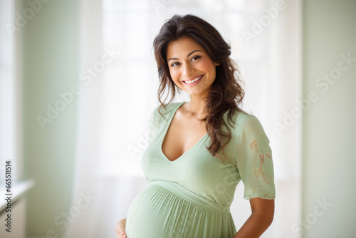 beautiful young indian pregnant woman