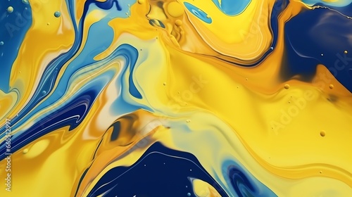 wallpaper abstrack organic liquid ilustration yellow and bluesky photo