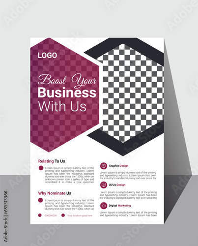 Vector corporate  business flyer design template 