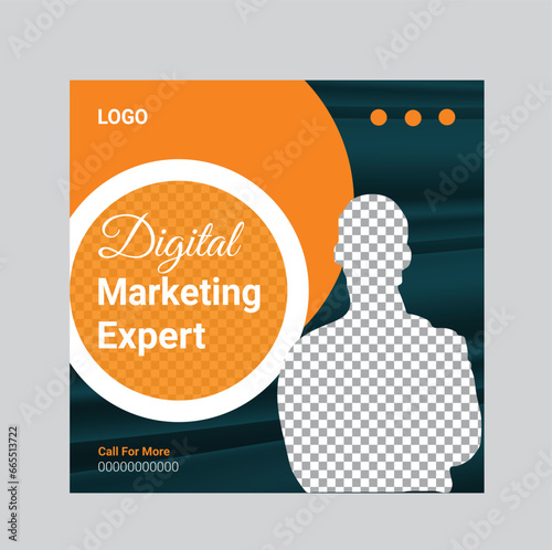 Vector business social media post design template 