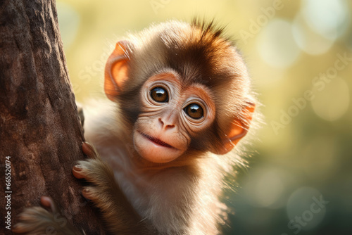 Portrait of monkey child © Veniamin Kraskov