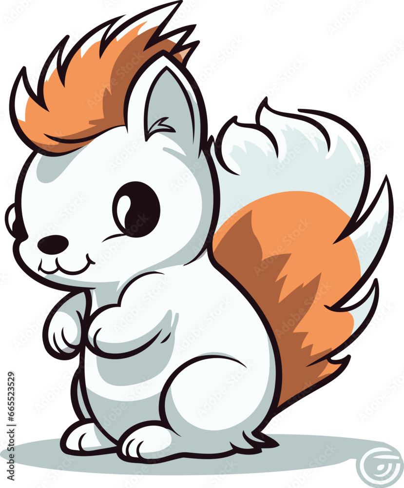 Cute squirrel cartoon. Vector illustration isolated on a white background. Cute squirrel cartoon. Vector illustration isolated on a white background.