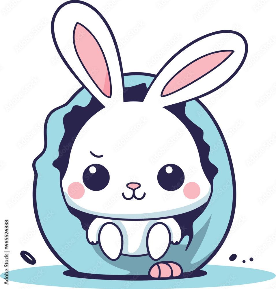 cute bunny in eggshell character vector illustration design.eps10 cute bunny in eggshell character vector illustration design.eps10