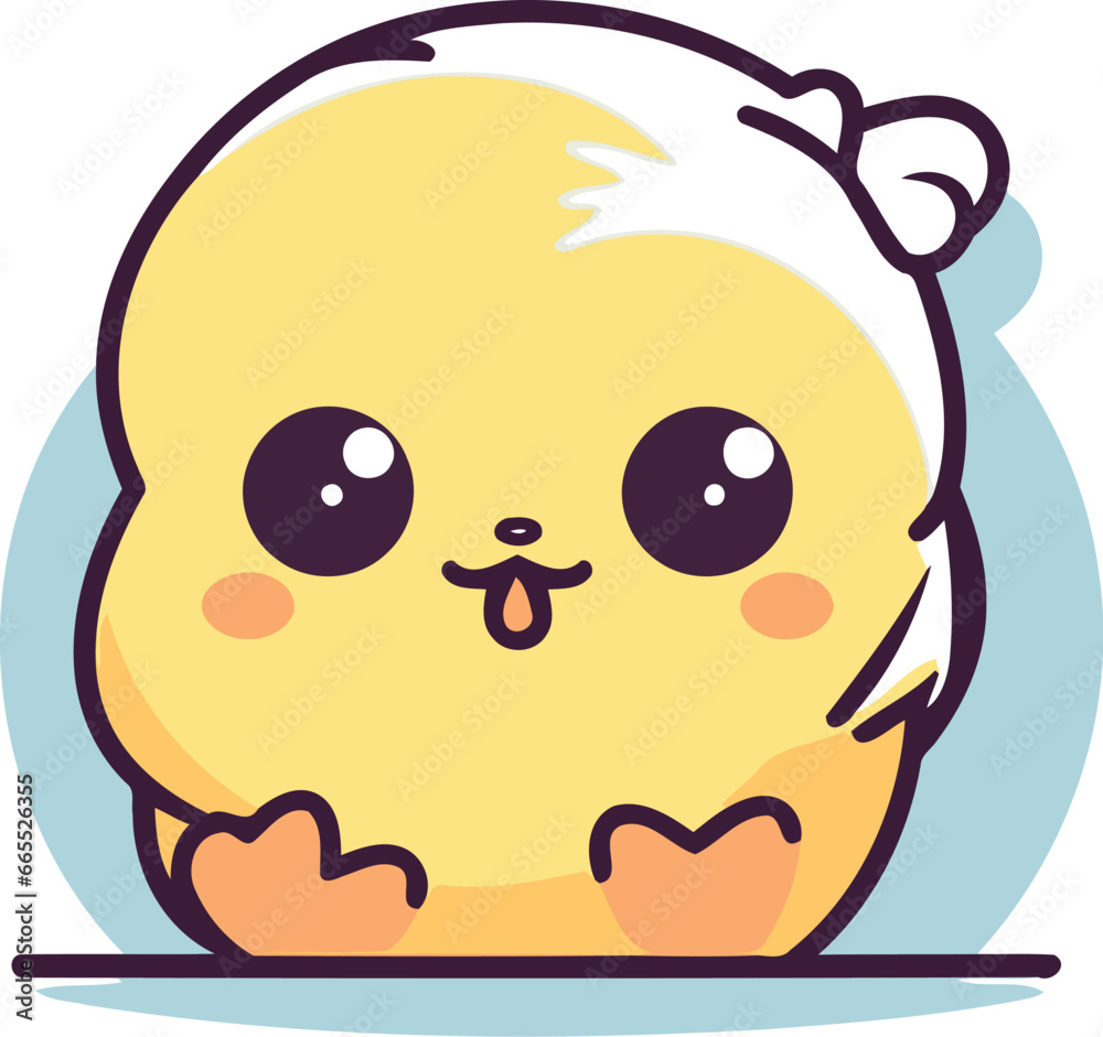Cute little chicken character. Cute kawaii chicken. Vector illustration Cute little chicken character. Cute kawaii chicken. Vector illustration