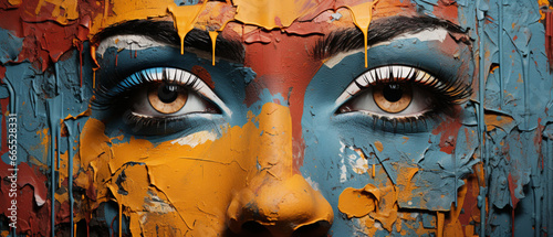 Kreativer Gesichts-Graffiti-Hintergrund