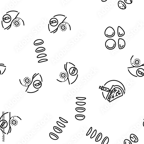 breast surgery body woman plastic vector seamless pattern thin line illustration