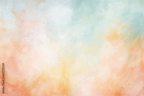 Abstract Blue and orange watercolor pastel background