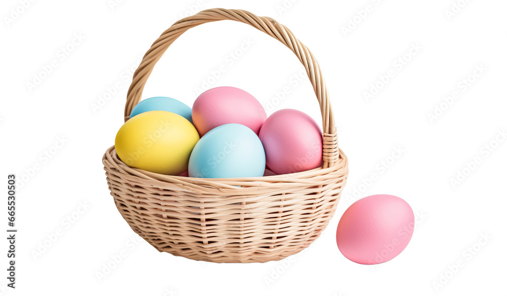 Subtle Ombre Easter Egg from Violet Pink Yellow Blue isolated on transparent background cutout PNG