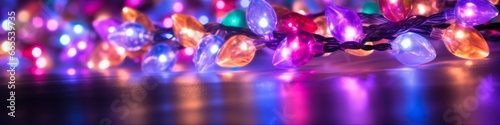 Festive Glow: A Colorful String of Christmas Lights for Home Celebrations