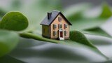 エコロジーな家、環境に優しいクリーンな住宅イメージ、住宅のミニチュアモデル｜ecological house. An image of an environmentally friendly and clean house. Miniature model of a house. Generative AI