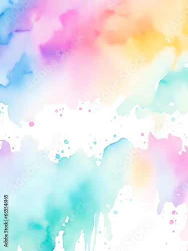 Vertical abstract colorful watercolor background.