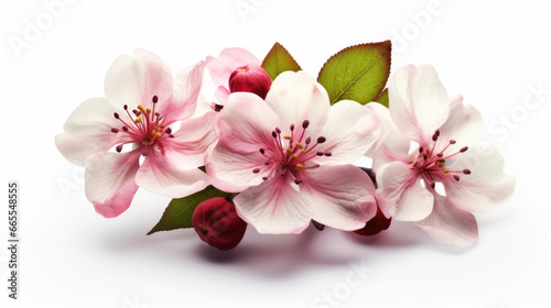 Elegant flowers on a pristine white backdrop, showcasing the beauty of nature in a clean and minimalist composition