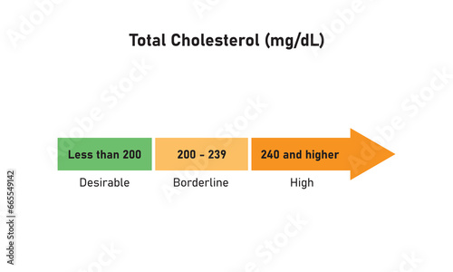 Total Cholesterol Concept Design. Vector Illustration.