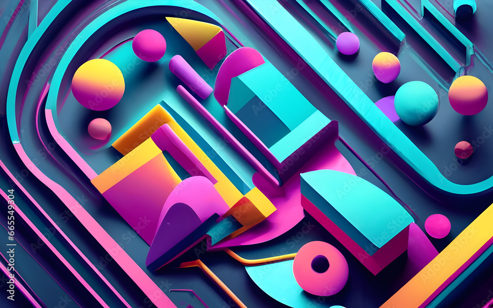 3d render abstract colorful gradient contrast background ai generative