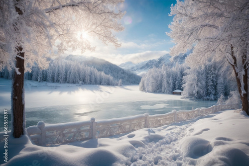 background of natural conditions during winter