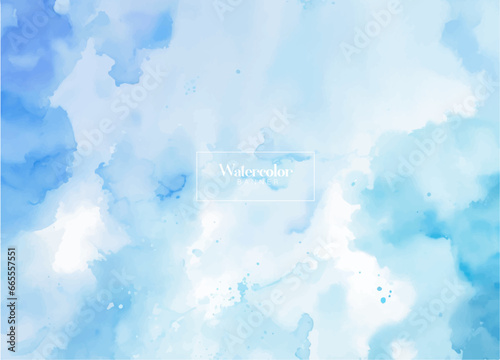 Abstract watercolor background, Blue watercolor