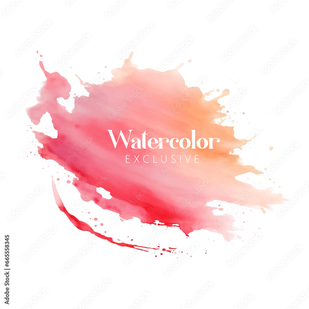Pink watercolor background, abstract watercolor background with splashes