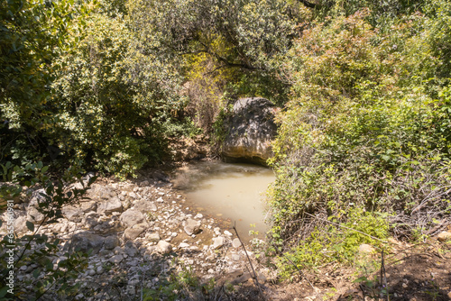 The small  lake in the Nahal Amud National Natural Park in Western Galilee in northern Israel photo