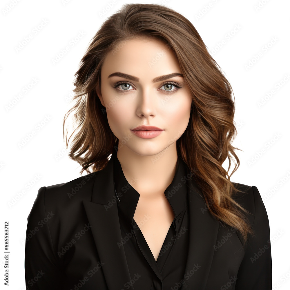 buautiful business woman in black wear isolated buautiful business woman in black wear isolated