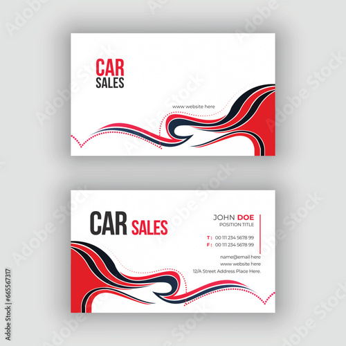 Car Dealer Professional Automotive Business Card Design Template