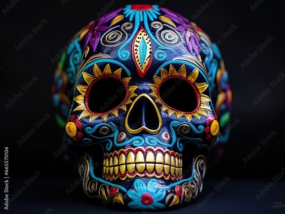 Skull( Calavera) to celebrate Mexico's Day of the Dead( Dia de Los Muertos) background Skull( Calavera) to celebrate Mexico's Day of the Dead( Dia de Los Muertos) background