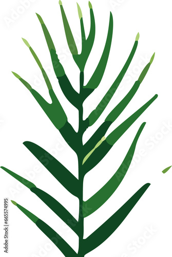 Minimalistic tropical leave vector design. Vibrant, fresh, and visually captivating, it effortlessly brings the essence of tropical beauty to life.