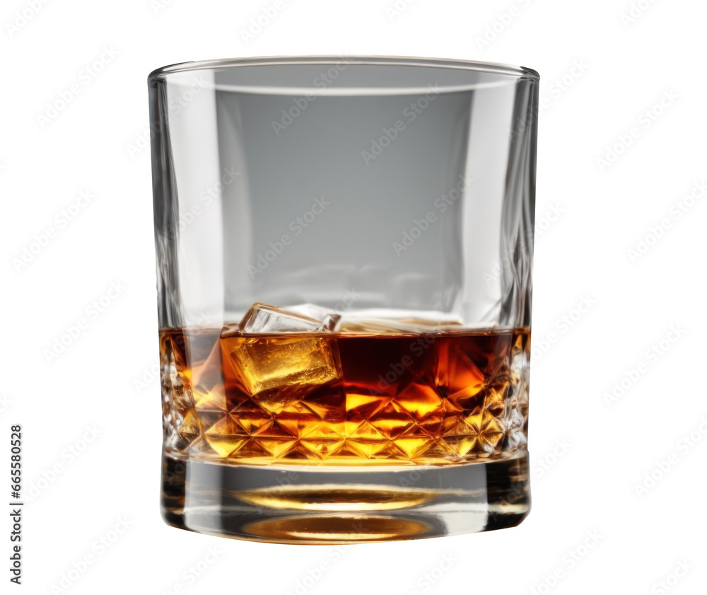 glass of whiskey isolated on transparent background. generative ai glass of whiskey isolated on transparent background. generative ai