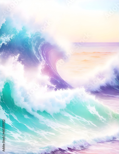 colorful sea waves