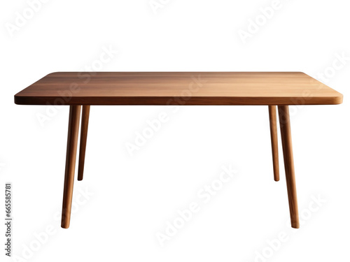 wooden table isolated on transparent background. generative ai