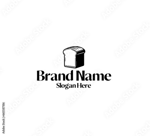 sourdough bread logo template logo black and white