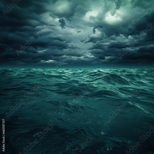  horror black blue sky, sea haunted cloud, scary ocean, depression background, mystery gloomy dark theme, blur texture,ai generative