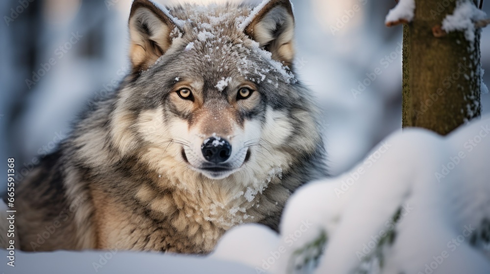 Snow-Silenced Stalker: Wolf in Winter Wilderness
