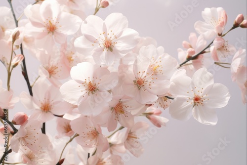 White Flower Bouquet. Beautiful White Floral Blossom in Nature's Spring Beauty