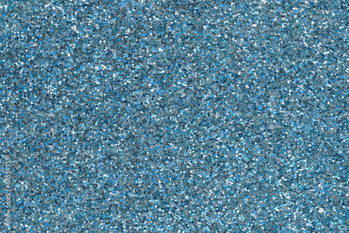 Sequin paper and fabric design closeup in blue and silver