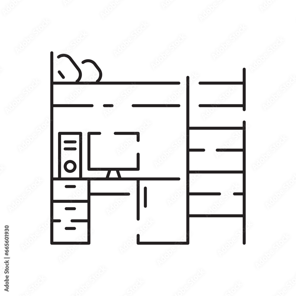home decoration and furniture thin line icon, black color, isolated on white background home decoration and furniture thin line icon, black color, isolated on white background