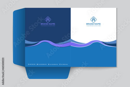 Realistic medical presentation folder design