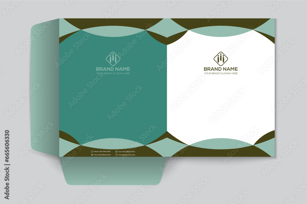 Modern presentation folder template design Modern presentation folder template design