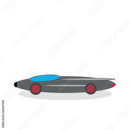 illustration of a hyper speed car