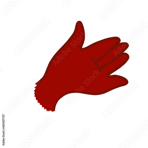 Woman Hand Wearing Winter Glove