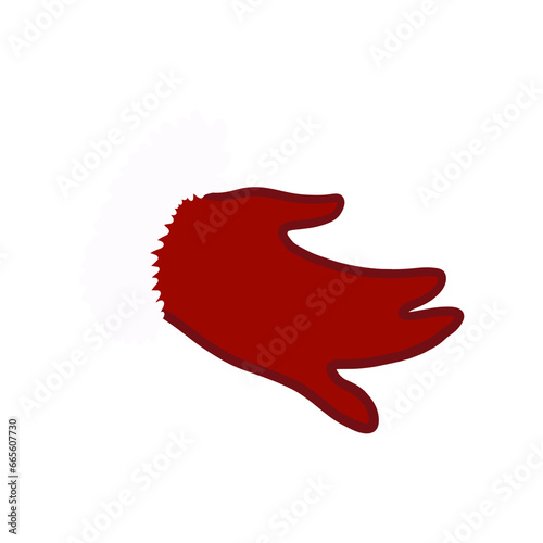 Woman Hand Wearing Red Winter Glove