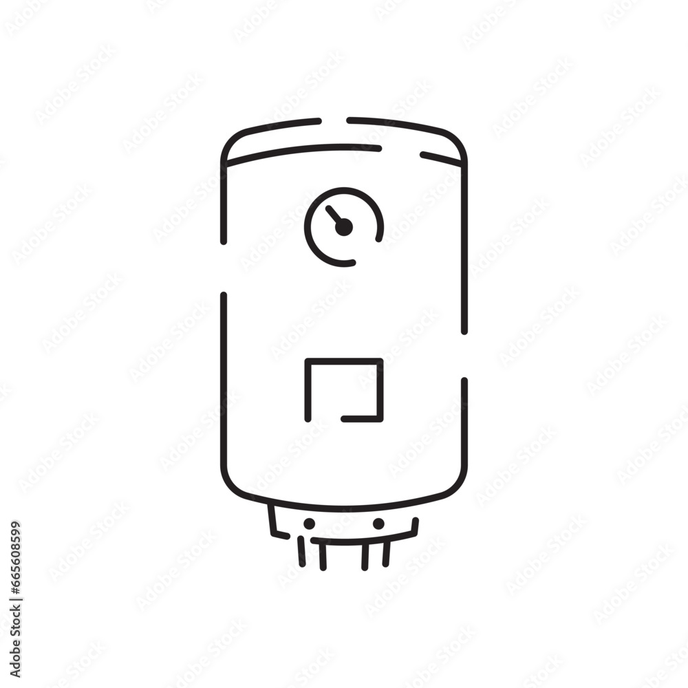 House heating line icon. Underfloor heating outline vector. Thin line black underfloor heating icon, flat vector simple element. Editable smart home concept isolated on white background House heating line icon. Underfloor heating outline vector. Thin line black underfloor heating icon, flat vector simple element. Editable smart home concept isolated on white background